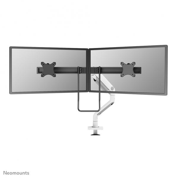 Neomounts DS75S-950WH2 Braccio per monitor 17-32 - molla a gas - Topfix - 180°-stop (Neomounts NEXT One DS75S-950WH2 Dual crossbar monitor arm - 17-32 - 1-8 kg/screen - gas spring - 180 [10Years warr