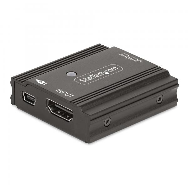 StarTech.com Booster HDMI 8K 60Hz da 10m, Ripetitore attivo HDMI 2.1 in linea e amplificatore del segnale video fino a 8K 60Hz/4K 144Hz, Extender compatto per cavi HDMI - Amplificatore/Estensore del