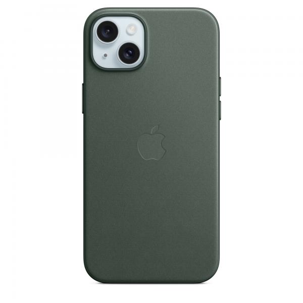 Apple Custodia MagSafe in tessuto Finewoven per iPhone 15 Plus - Sempreverde (Apple - bagsidecover til mobiltelefon)