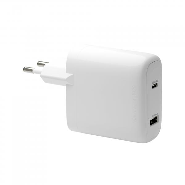 dbramante1928 CI65EUWH7100 Caricabatterie per dispositivi mobili Universale Bianco AC Interno (WALL CHARGER - USB-C 65W+18W EU)