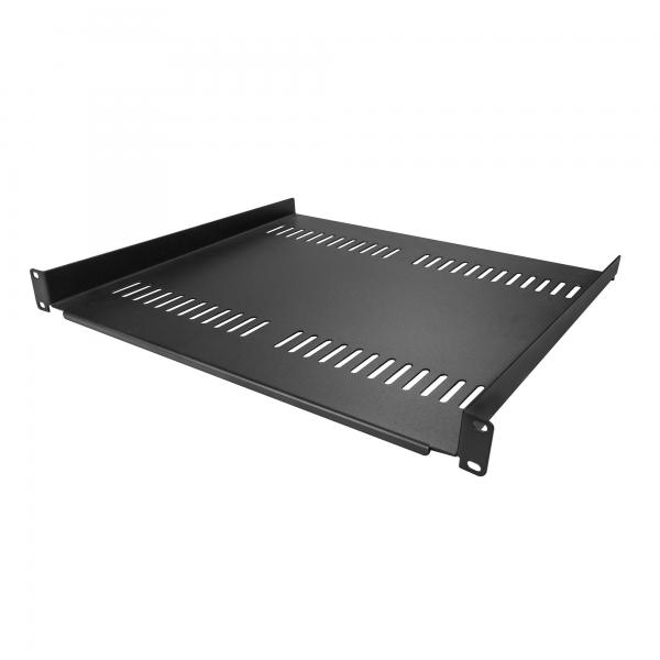 StarTech.com Ripiano rack per server 1U, ripiano a sbalzo ventilato per montaggio a rack/armadio da 19, acciaio, capacità di 20 kg, profondo 40cm, 2 pezzi (1U SERVER RACK SHELF VENTED - 2-PACK TRAYS