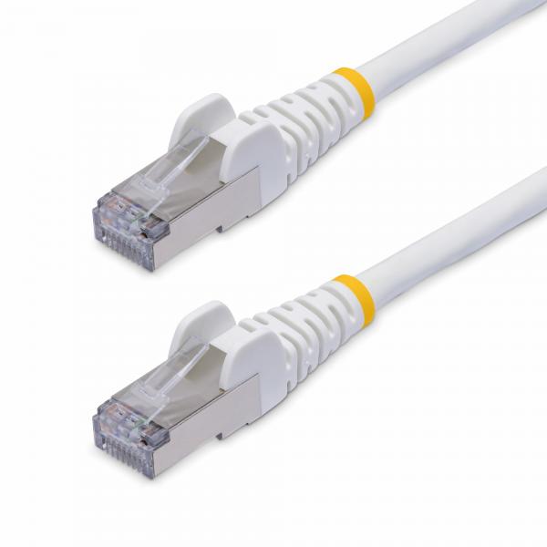 StarTech.com Cavo Ethernet CAT8 bianco da 15m, RJ45 Snagless, 25G/40G, 2000MHz, 100W PoE++, S/FTP, cavo lan in rame puro 26AWG, LSZH, cavo patch di rete schermato con rilievi di trazione, testato ind