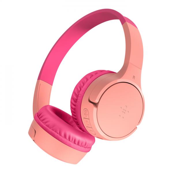 Belkin SoundForm Mini Auricolare Wireless A Padiglione Musica e Chiamate USB tipo-C Rosa (BELKIN SOUNDFORM MINI BLUETOOTH - ON-EAR KOPFHRER FR KINDER USB-C)