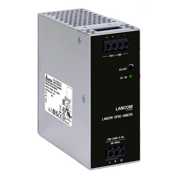 LANCOM DPSU-480/55 alimentatore per computer 480 W TS35 DIN Nero, Acciaio (LANCOM DPSU-480/55 - )