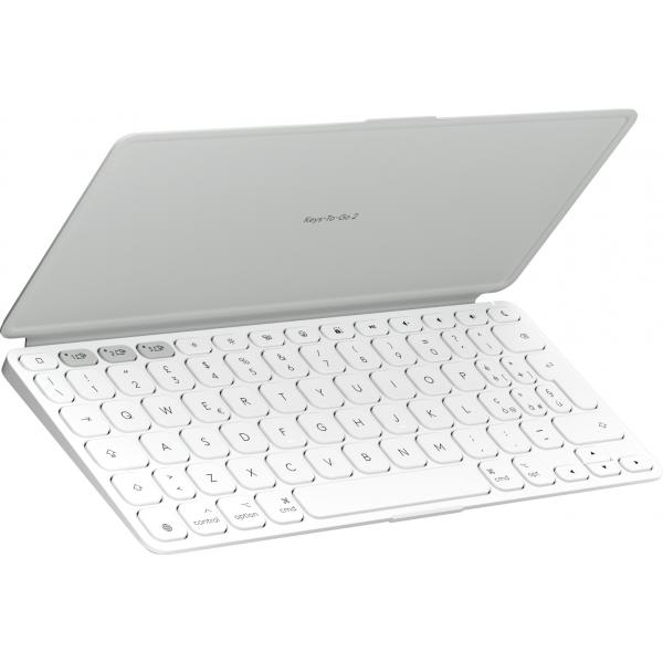 Logitech 920-013013 tastiera per dispositivo mobile QWERTY Italiano Bluetooth Bianco (Logitech Keys-To-Go 2 for iPad - Tastiera - copertura integrata - senza fili - Bluetooth LE - QWERTY - italiana -