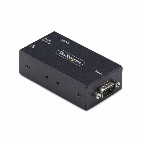 StarTech.com Adattatore da seriale a Ethernet a 1 porta, server di dispositivi seriali IP per dispositivi RS232 remoti, montaggio a parete/su guida DIN, convertitore seriale da RJ45 LAN a DB9, TAA (S