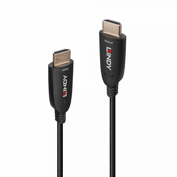 Lindy 38516 cavo HDMI 60 m HDMI tipo A [Standard] Nero (60m Fibre Optic Hybrid HDMI - 8K60 Cable)