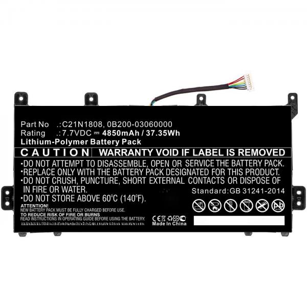 CoreParts MBXAS-BA0258 ricambio per laptop Batteria (Laptop Battery for Asus - 37.35Wh 7.7V 4850mAh 37.35Wh - Li-Polymer 7.7V 4850mAh for Asus C423, C423NA, C423NA-0031AN4200 - Warranty: 12M)