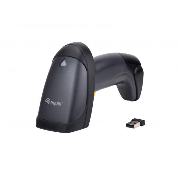 Equip 351023 lettore di codici a barre Lettore di codici a barre portatile 1D LED Nero (Wireless 1D Laser Barcode - Scanner, With Stand - Warranty: 12M)