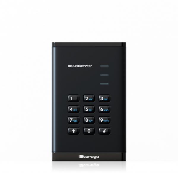 iStorage diskAshur PRO3 SSD 4 TB USB Type-A / USB Type-C 3.2 Gen 1 [3.1 Gen 1] Nero (diskAshur PRO3 SSD 256-bit 4TB FIPS 140-3 Level 3)