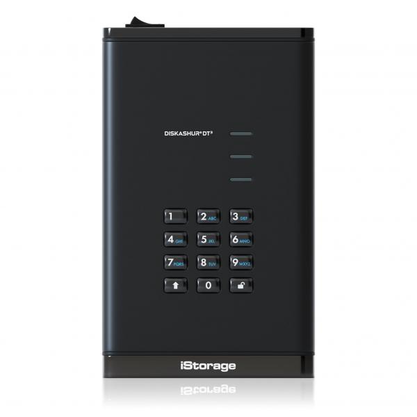 iStorage diskAshur DT3 HDD disco rigido esterno 24 TB USB tipo-C 3.2 Gen 1 [3.1 Gen 1] Nero (diskAshur DT3 HDD 256-bit 24TB FIPS 140-3 Level 3)