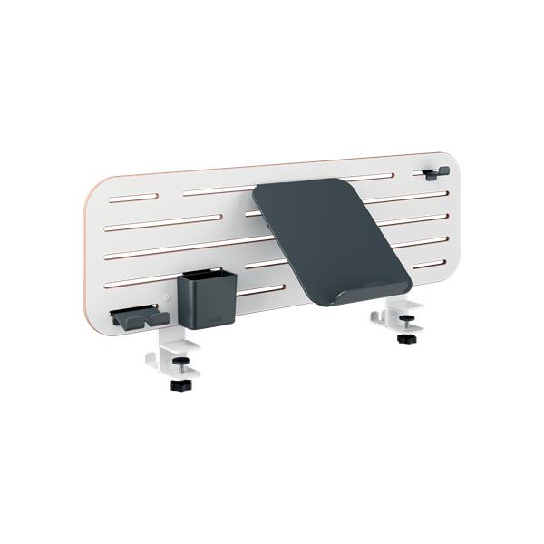 Leitz 65490000 vassoio da scrivania MDF, Plastica riciclata, Gomma Bianco (Leitz 65490000 Large Ergo Pegboard Desk Organiser with laptop holder)