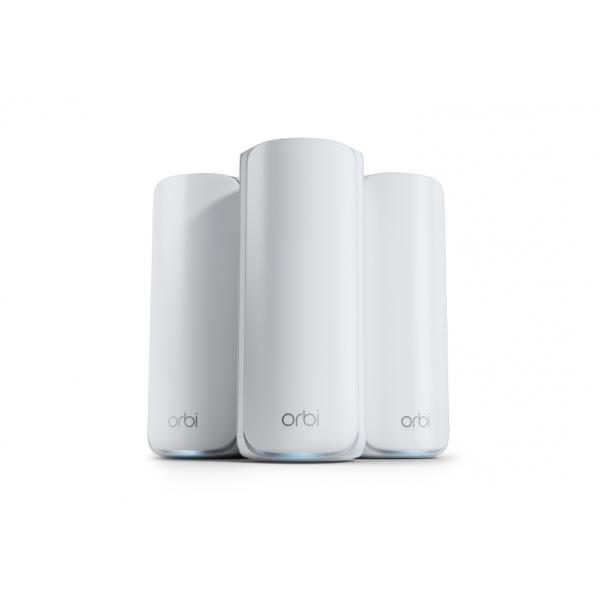 NETGEAR Orbi 770 Tri-band [2,4 GHz/5 GHz/6 GHz] Wi-Fi 7 [802.11be] Bianco 7 Interno (ORBI MESH WIFI 7 SYSTEM 3-SET - WHITE QUAD-BAND)