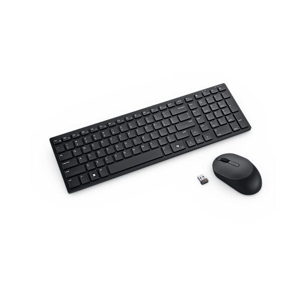 DELL KM555 tastiera Mouse incluso Universale RF senza fili + Bluetooth QWERTY US International Nero (DELL SILENT KEYBOARD AND MOUSE - KM555 - US INTERNATIONAL [QWERTY)