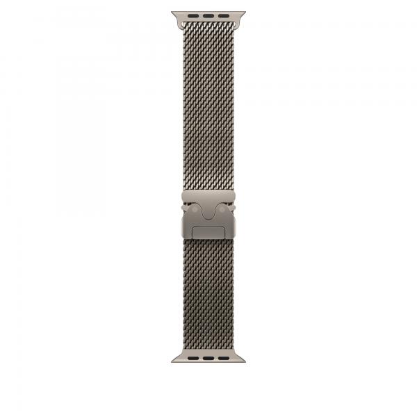 Apple Loop in maglia milanese in titanio naturale [49 mm] - Small (-APPLE WATCH 49 NATURAL TML S)