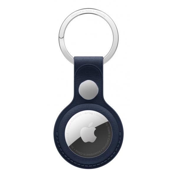 Apple MA7H4ZM/A accessorio per localizzatore e cercatore GPS (Apple - Case for airtag - microtwill, stainless steel - dark blue - for iPhone/iPad/iPod)