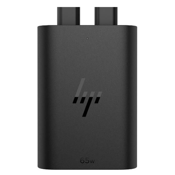 HP Caricabatterie per laptop USB-C GaN da 65 W (HP - Adattatore di alimentazione USB-C - 115/230 V c.a. V - 65 Watt - connettori di uscita 2 - Italia)