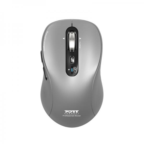 Port Designs 910201 mouse Universale Ambidestro Bluetooth Ottico 3200 DPI (Port Designs Expert Rechargeable Bluetooth Mouse; 6 Button silent click. Offers 1000/1600/2400/3200 Dpi settings; horizontal