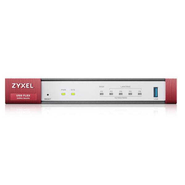 Zyxel USGFLEX50HP-EU0101F firewall [hardware] 0,35 Gbit/s (Zyxel USG Flex H Series 50HP - Firewall - con pacchetto Entry Defense di 1 anno - 5 porte - 1GbE - gestito da cloud - per Zyxel SFP-1000T, S