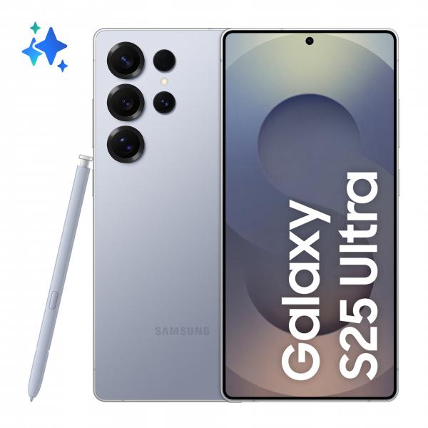 Samsung Galaxy S25 Ultra 17,5 cm [6.9] Doppia SIM Android 15 5G USB tipo-C 12 GB 512 GB 5000 mAh Blu, Argento, Titanio (SAMSUNG S25 ULTRA 5G S938/DS TITANIUM SILVER BLUE 12/512GB)