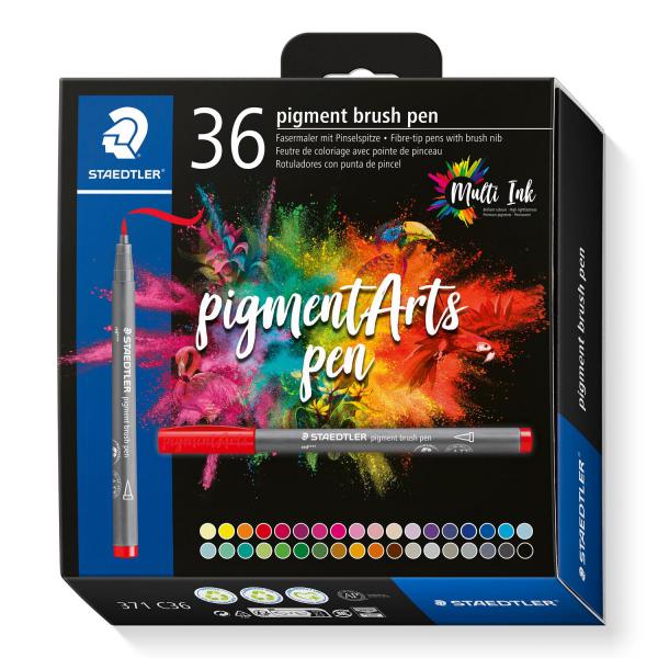 Staedtler Pigment Arts Brush Pen marcatore Multicolore 36 pz (Brush pen Pigment Arts ass [36])
