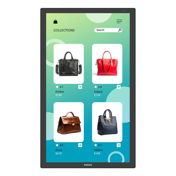 Philips Serie 3000 32BDL3751T/00 visualizzatore di messaggi Pannello piatto interattivo 80 cm [31.5] LCD Wi-Fi 350 cd/m² Full HD Nero Touch screen Processore integrato Android 24/7 (32 24/7 Interacti