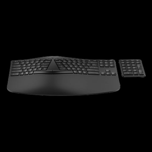 HP 965 Ergonomic Wireless Keyboard (HP 965 - Set tastiera e tastierino numerico - layout a 2 zone, tastierino numerico separato, corsa dei tasti a profilo basso, multi-dispositivo - compact - senza f