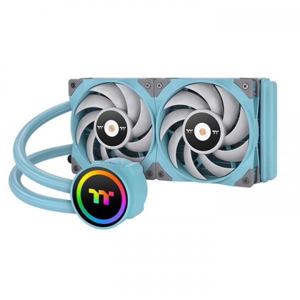 Thermaltake CL-W319-PL12TQ-A sistema di raffreddamento per computer Processore Raffreddatore di liquidi tutto in uno 12 cm Turchese 1 pz (TT Toughliquid 240 ARGB Sync Turquoise)