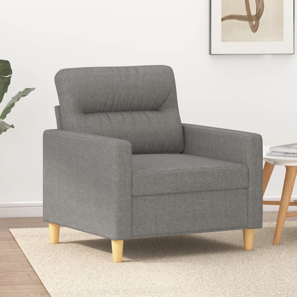 Poltrona Grigio Scuro 60 Cm In Tessuto