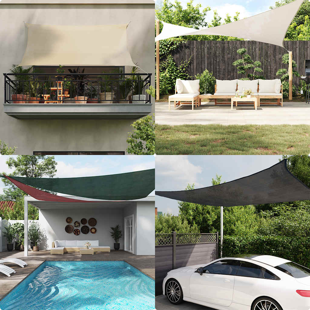 Vela Parasole 160 G/m² Triangolare Sabbia 4,5x4,5x4,5 M In Hdpe