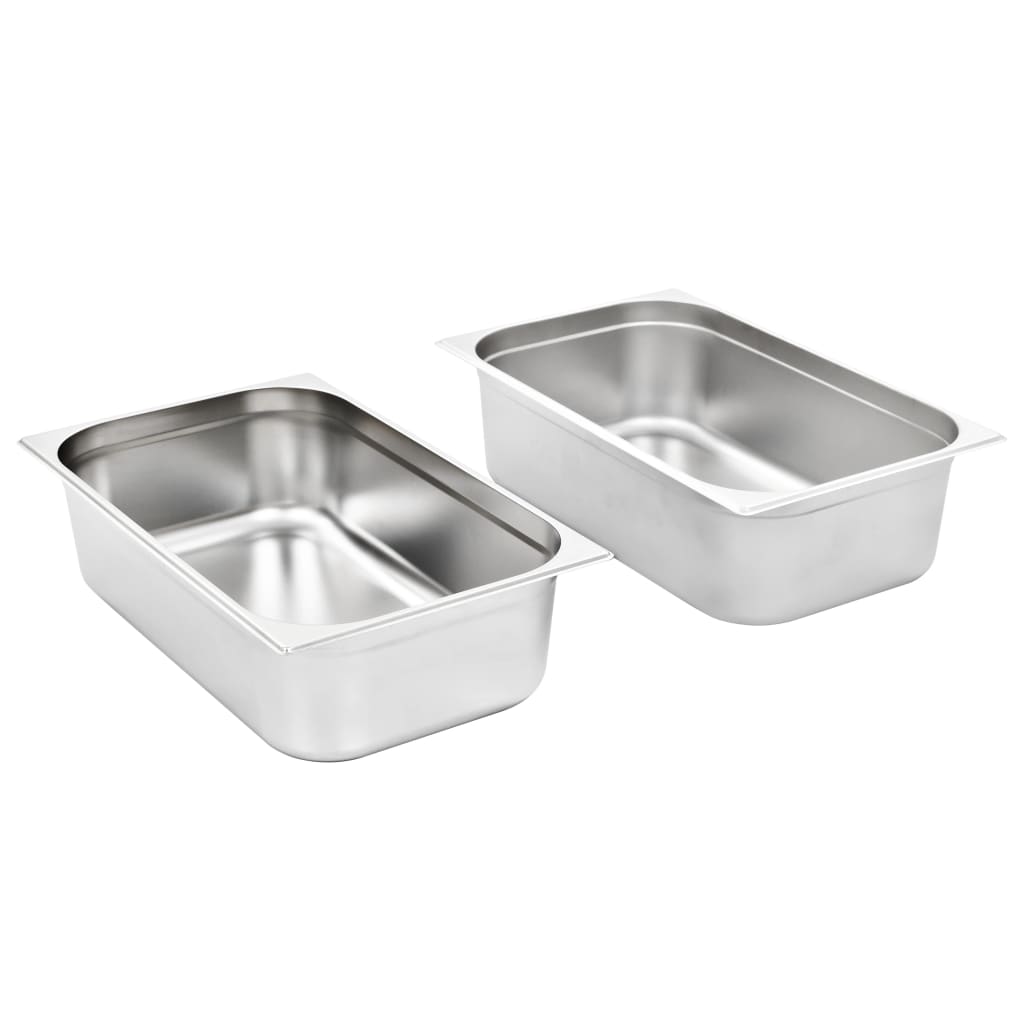 Contenitori Gastronorm 2 Pz Gn 1/1 150 Mm In Acciaio Inox