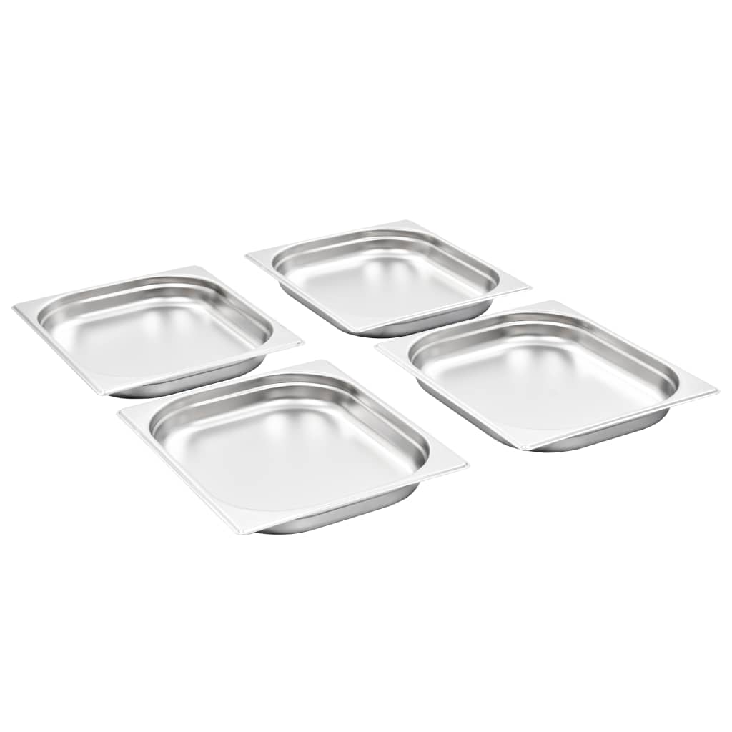 Contenitori Gastronorm 8 Pz Gn 1/2 40 Mm In Acciaio Inox
