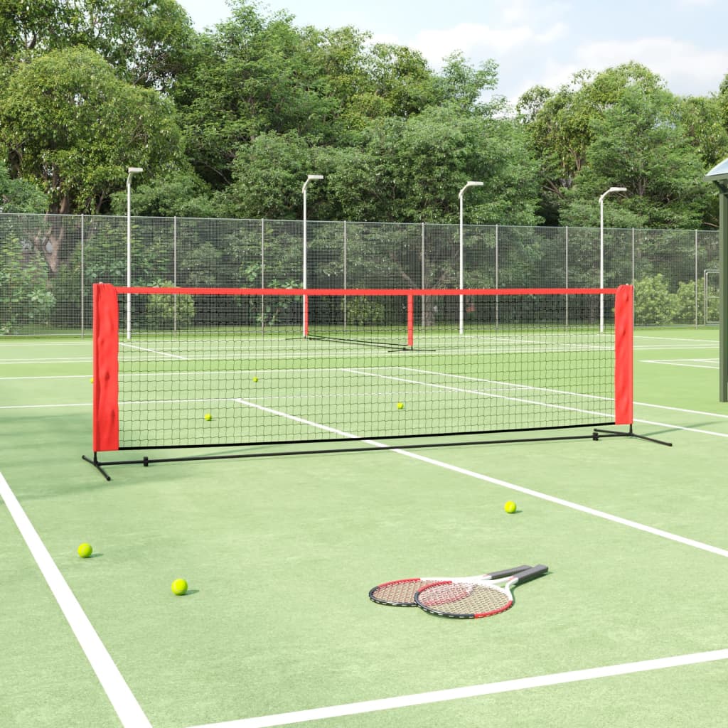 Rete Da Tennis Nera E Rossa 300x100x87 Cm In Poliestere