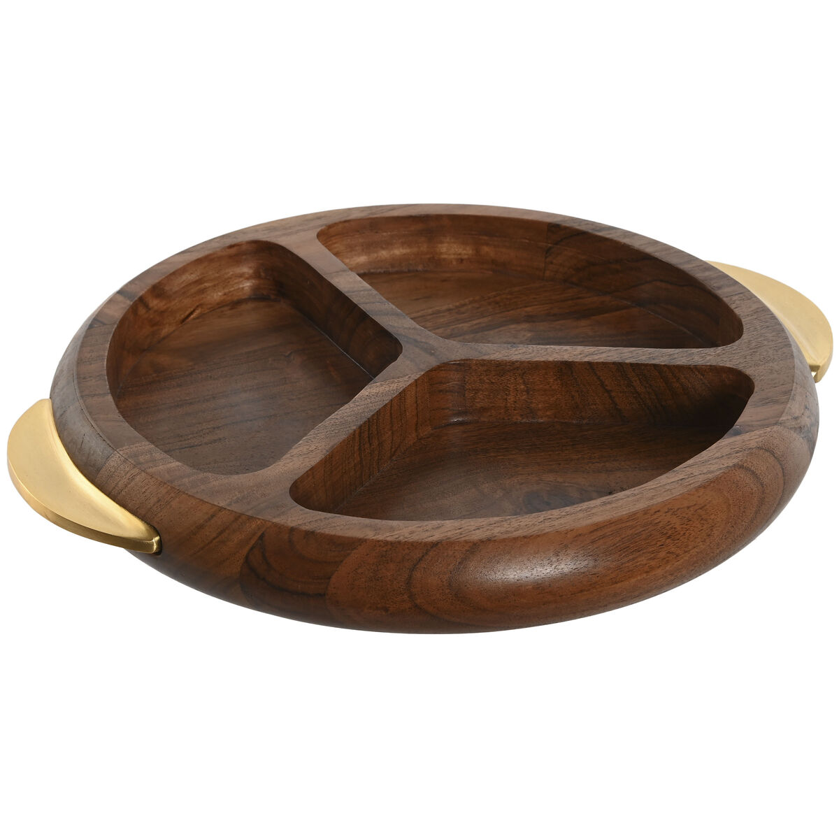 Vassoio Per Aperitivi Home Esprit Dorato Naturale 35 X 30,5 X 4,5 cm