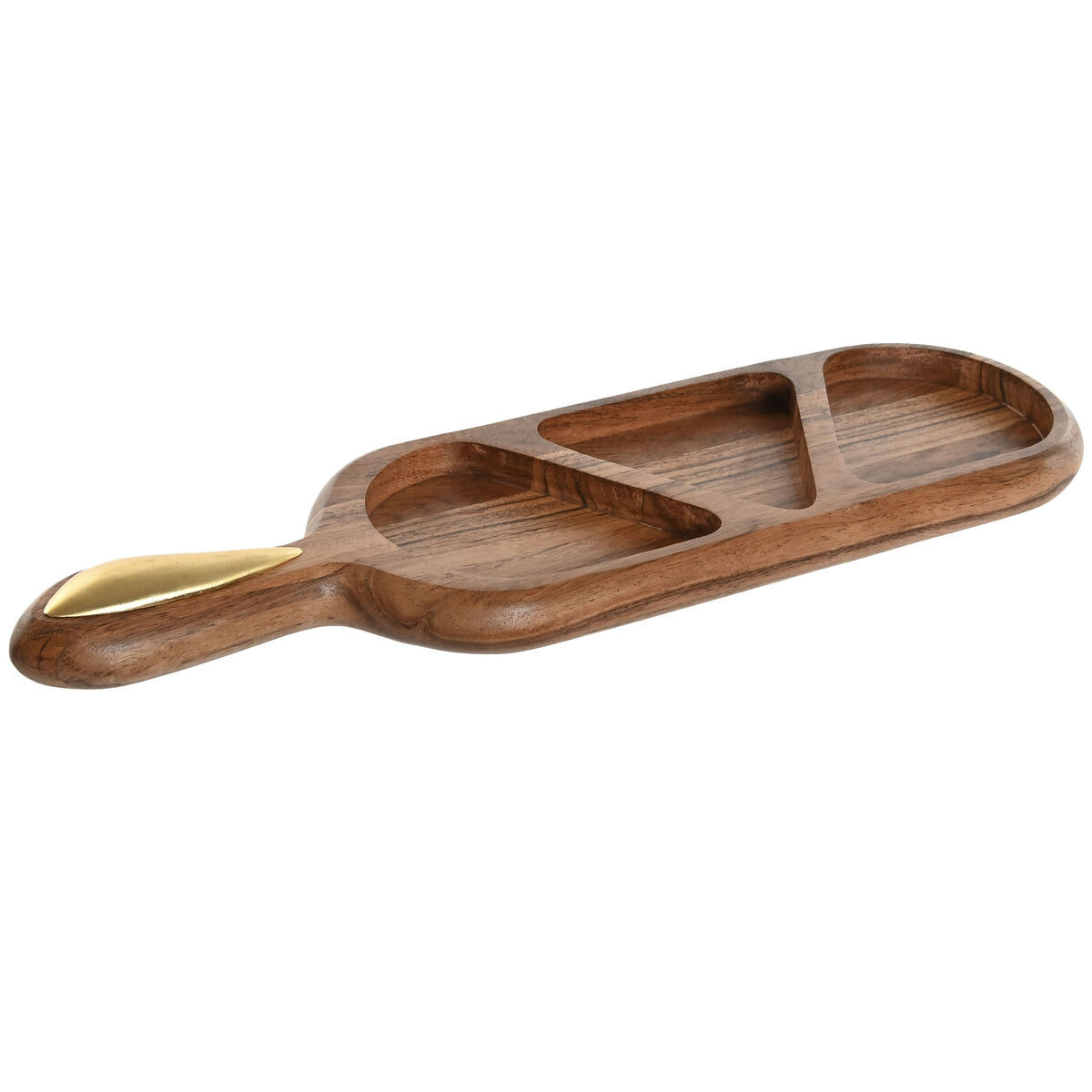 Vassoio Per Aperitivi Home Esprit Dorato Naturale 46 X 13,5 X 2,5 cm