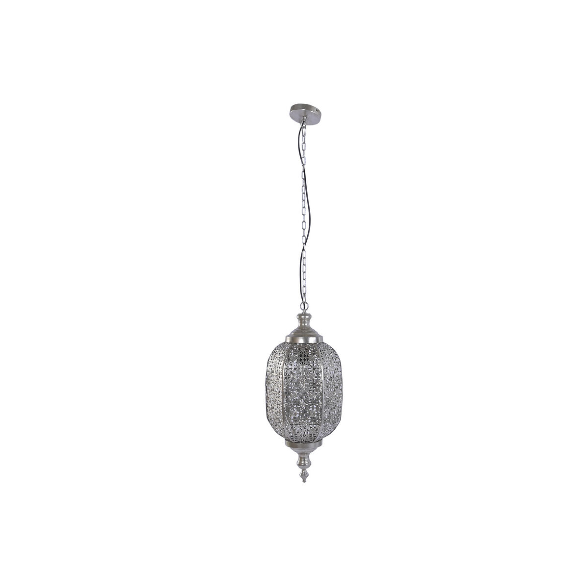 Lampadario Home Esprit Argentato Metallo 50 W 28 X 28 X 140 cm