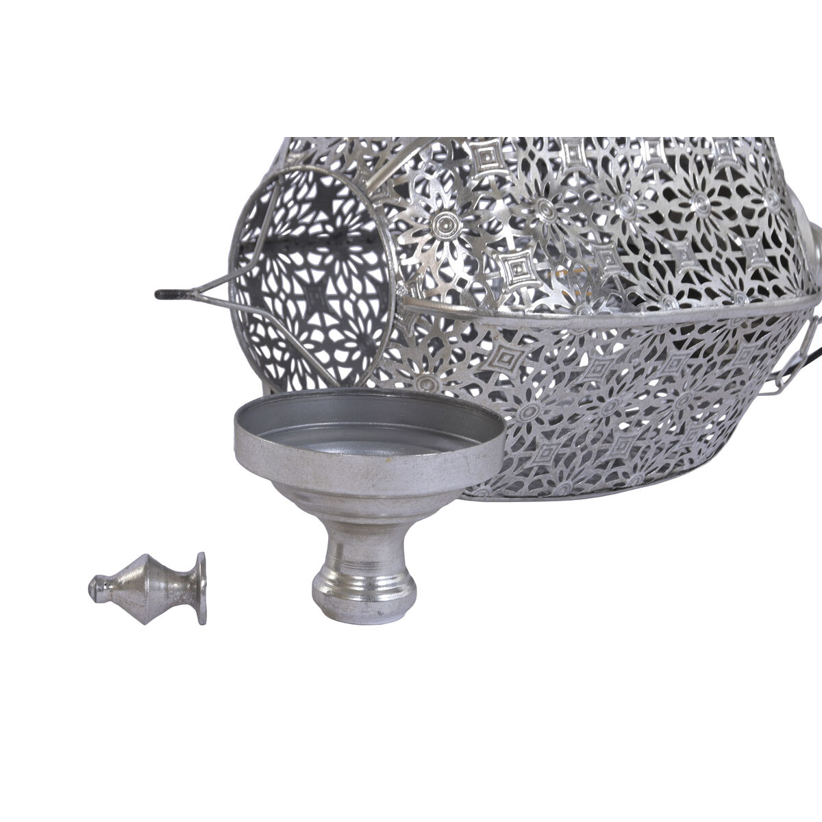 Lampadario Home Esprit Argentato Metallo 50 W 28 X 28 X 140 cm - Image 4