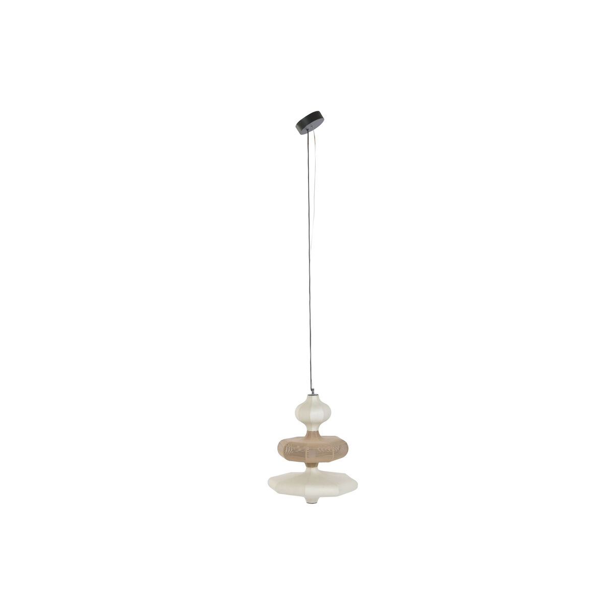Lampadario Home Esprit Bianco Naturale Carta Acciaio 50 X 50 X 60,6 cm