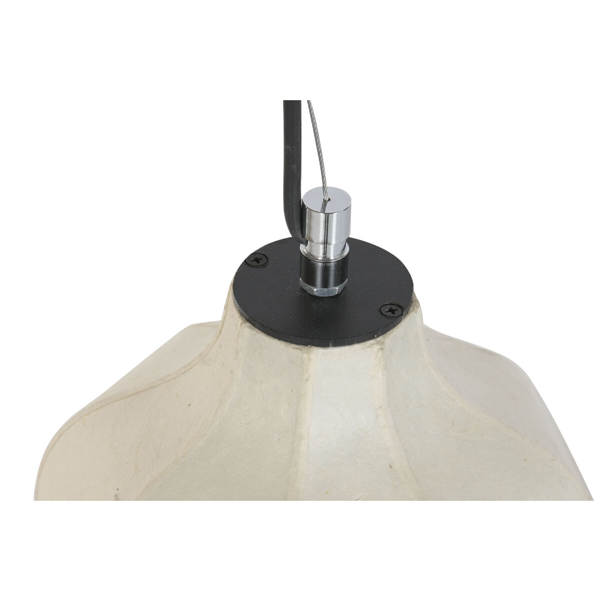 Lampadario Home Esprit Bianco Naturale Carta Acciaio 50 X 50 X 60,6 cm - Image 3