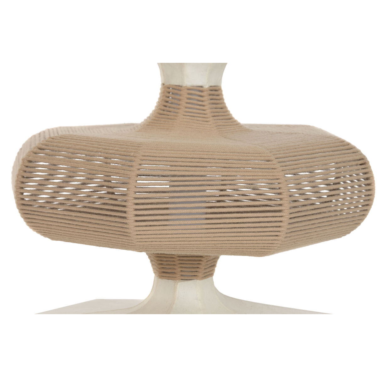 Lampadario Home Esprit Bianco Naturale Carta Acciaio 50 X 50 X 60,6 cm - Image 5