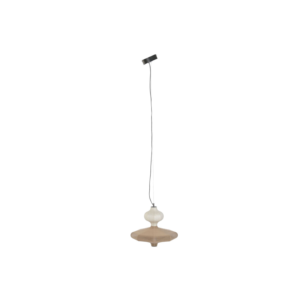 Lampadario Home Esprit Bianco Naturale Carta Acciaio 50 X 50 X 40,6 cm