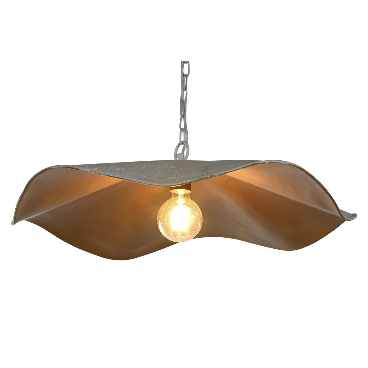Lampadario Home Esprit Bianco Dorato Metallo Ferro 50 W 77 X 77 X 16 cm - Image 6