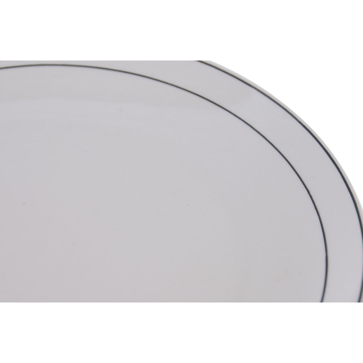 Set Di Stoviglie Home Esprit Bianco Nero Porcellana 18 Pezzi - Image 4