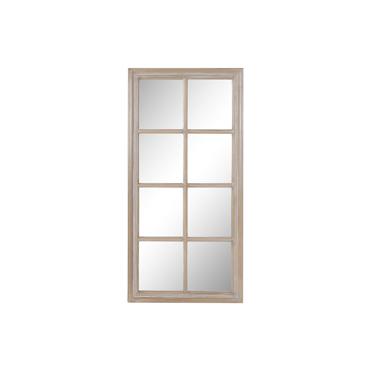 Specchio Da Parete Home Esprit Naturale Finestra 57,5 X 3,5 X 118 cm