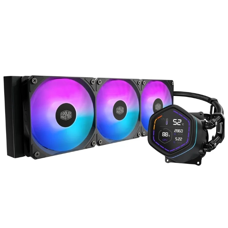 Cooler Master Dissipatore A Liquido Ml Core Nex Digital 360 Black Argb Ventole 2x 120mm Display  Led