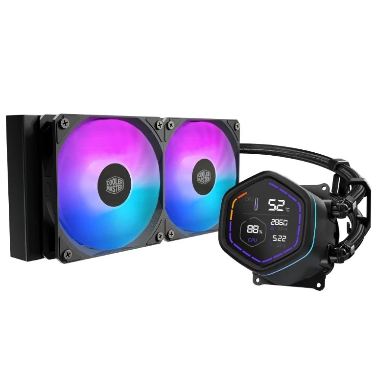 Cooler Master Dissipatore A Liquido  Ml Core Nex Digital 240 Black Argb Ventole 2x 120mm Display Led