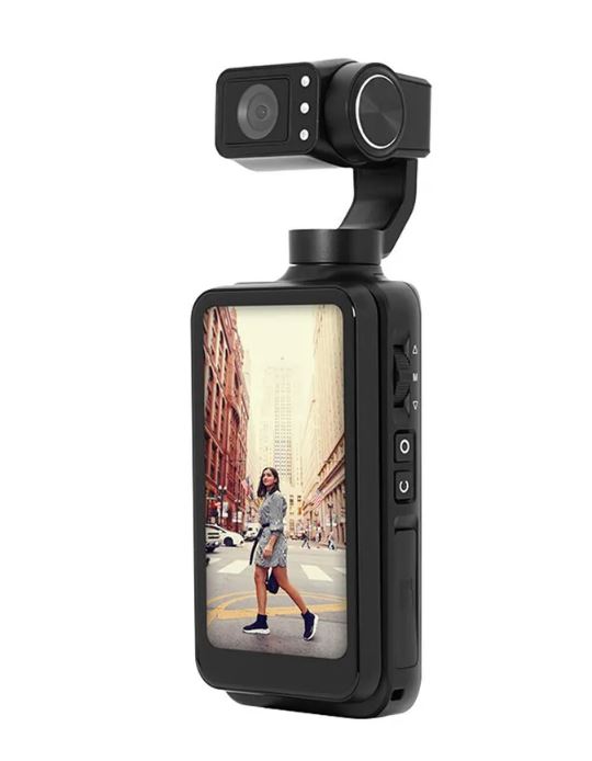 Agfaphoto Mc3x Action Cam 4k Ultra Hd WI-Fi Gimbal Kamera Schwarz 8 mp