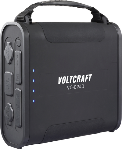 Voltcraft VC-Gp40 Powerbank 144000 Mah Lifepo4 UsB-Pd 100w Schwarz Led Taschenlampe