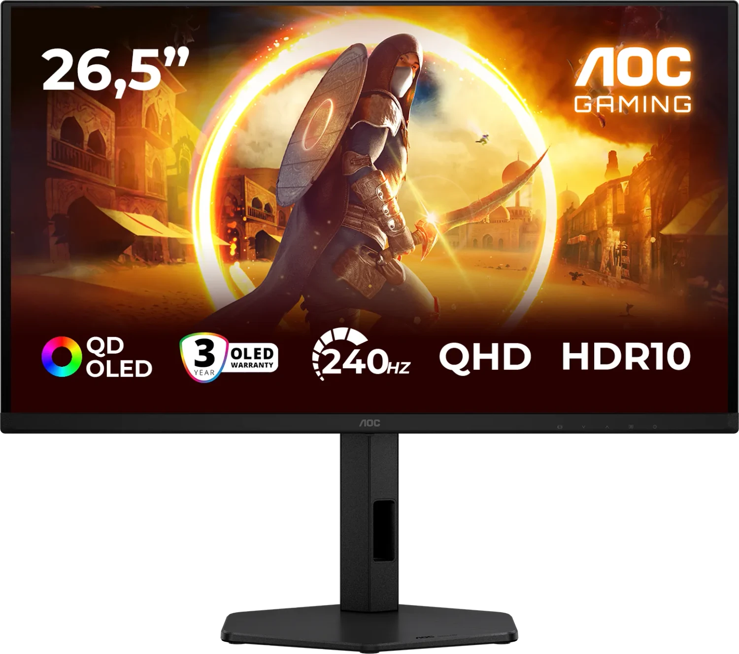 Aoc Gaming Q27g4zdr - G4 Series - OleD-Monitor - Gaming - 68.6 Cm (27") (26.5" Sichtbar) - 2560 X 1440 Qhd @ 240 Hz - Hdr10 - 0.03 Ms - 2xhdmi, Displ
