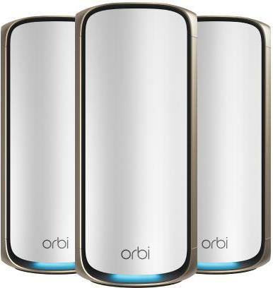 Netgear Orbi 970 Series Rbe973s - WlaN-System - (router, 2 Extender) - Netz 10gbe, 2,5gbe, WI-Fi 7 QuaD-Band (rbe973S-100eus)